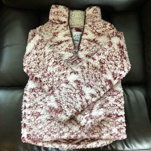 Quarter zip Sherpa jacket